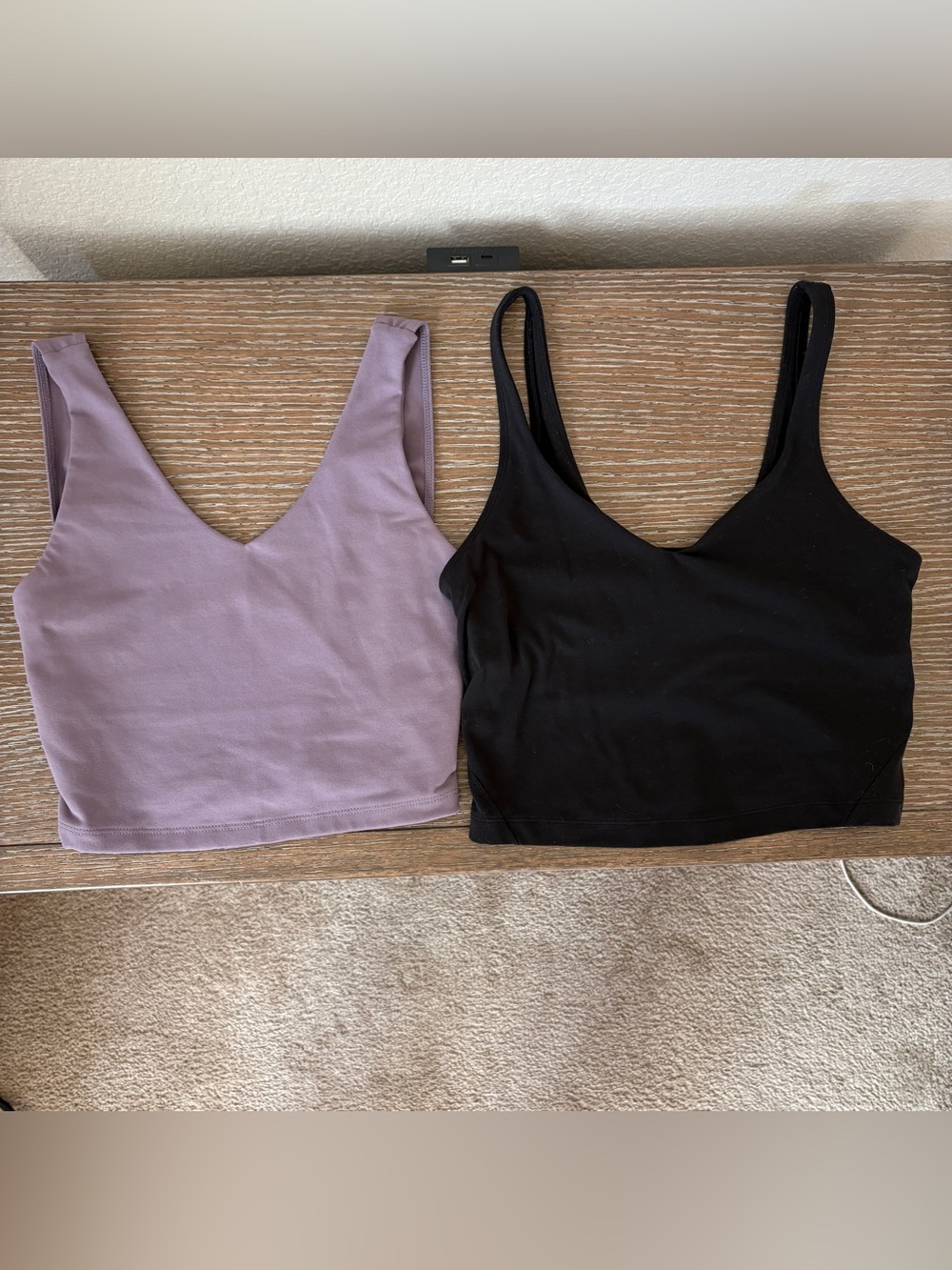 Lululemon size 6 & CRZ yoga Med Sports Bra / Cropped Tank